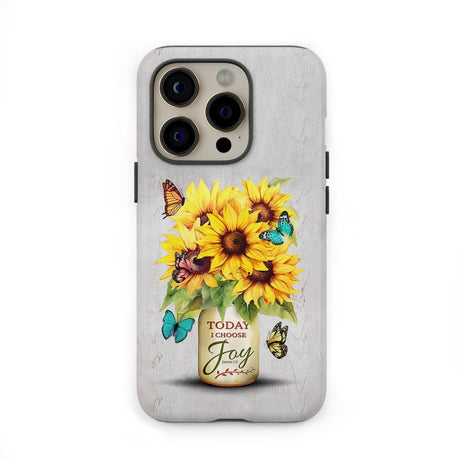 Today I Choose Joy Sunflower & Butterfly Vase Phone Case