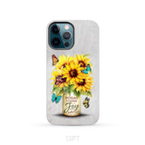 Today I Choose Joy Sunflower & Butterfly Vase Phone Case iPhone 12 Pro / Tough