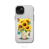 Today I Choose Joy Sunflower & Butterfly Vase Phone Case iPhone 15 Plus / Tough