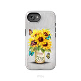 Today I Choose Joy Sunflower & Butterfly Vase Phone Case iPhone 16e / Tough Case