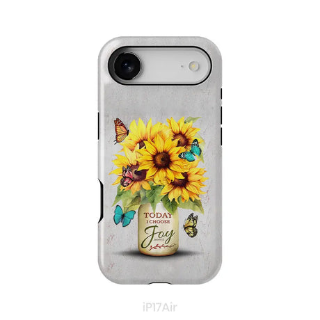 Today I Choose Joy Sunflower & Butterfly Vase Phone Case iPhone 17 Air / Tough Case