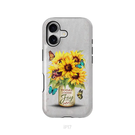 Today I Choose Joy Sunflower & Butterfly Vase Phone Case iPhone 17 / Tough Case