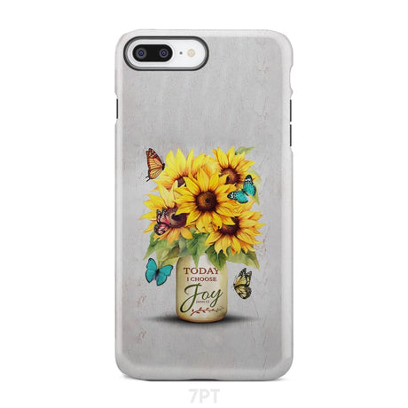 Today I Choose Joy Sunflower & Butterfly Vase Phone Case iPhone 7 Plus / Tough