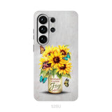 Today I Choose Joy Sunflower & Butterfly Vase Phone Case Samsung Galaxy S26 Ultra / Tough Case