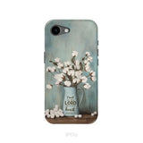 Trust in the Lord With All Your Heart Cotton Flowers in Vase Phone Case iPhone 17e / Tough Case