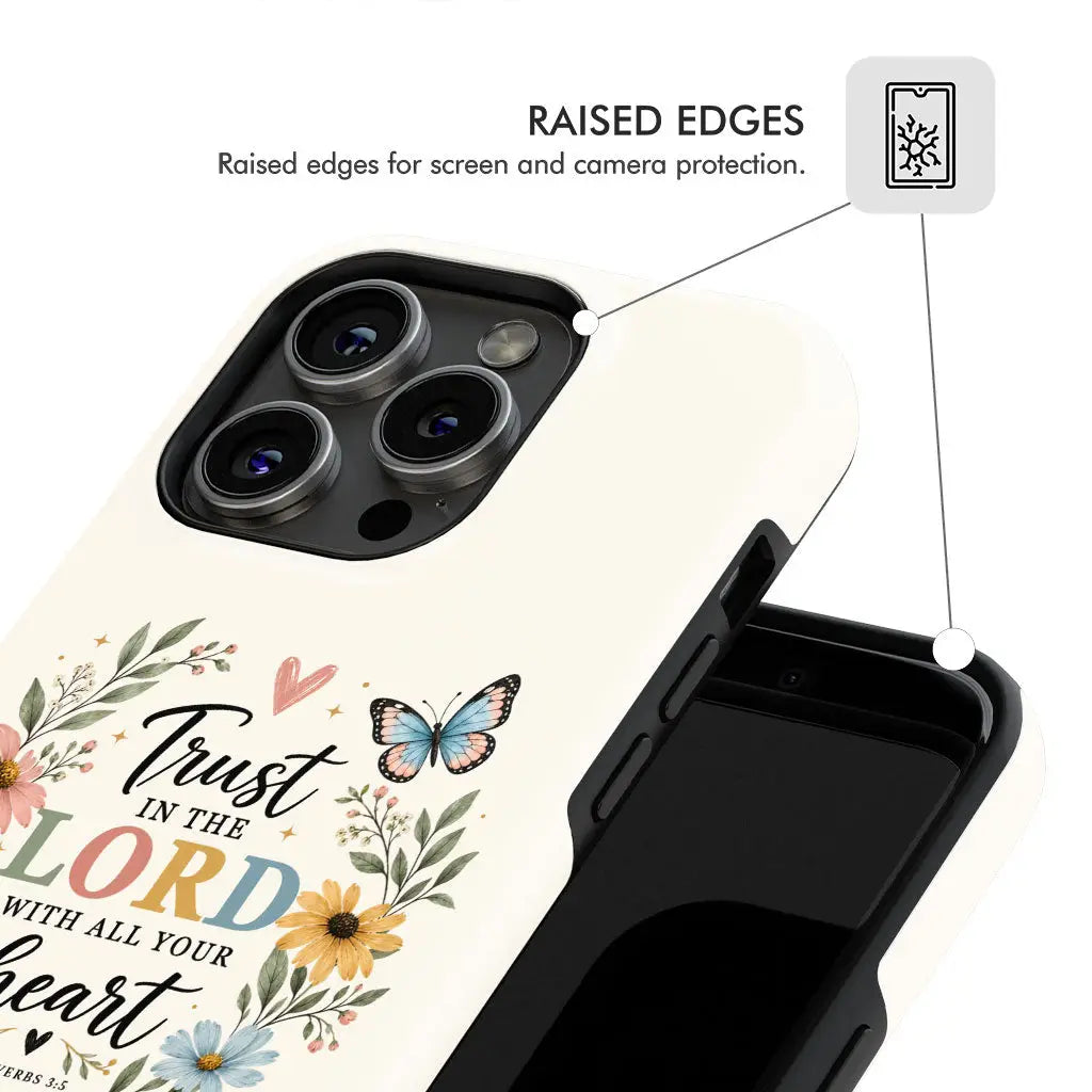 Trust In The Lord With All Your Heart Proverbs 3:5 Bible Verse Phone Case