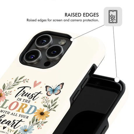 Trust In The Lord With All Your Heart Proverbs 3:5 Bible Verse Phone Case
