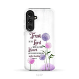 Trust in the Lord With All Your Heart Proverbs 3:5 Dandelions Flowers Phone Case Samsung Galaxy S24 Plus / Tough Case