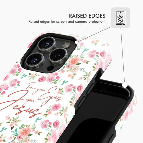 Turn your eyes upon Jesus Christian phone case