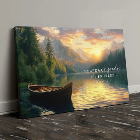 Faith-based wall art with Isaiah 58:11, a beautiful Christian gift for home or office decor.