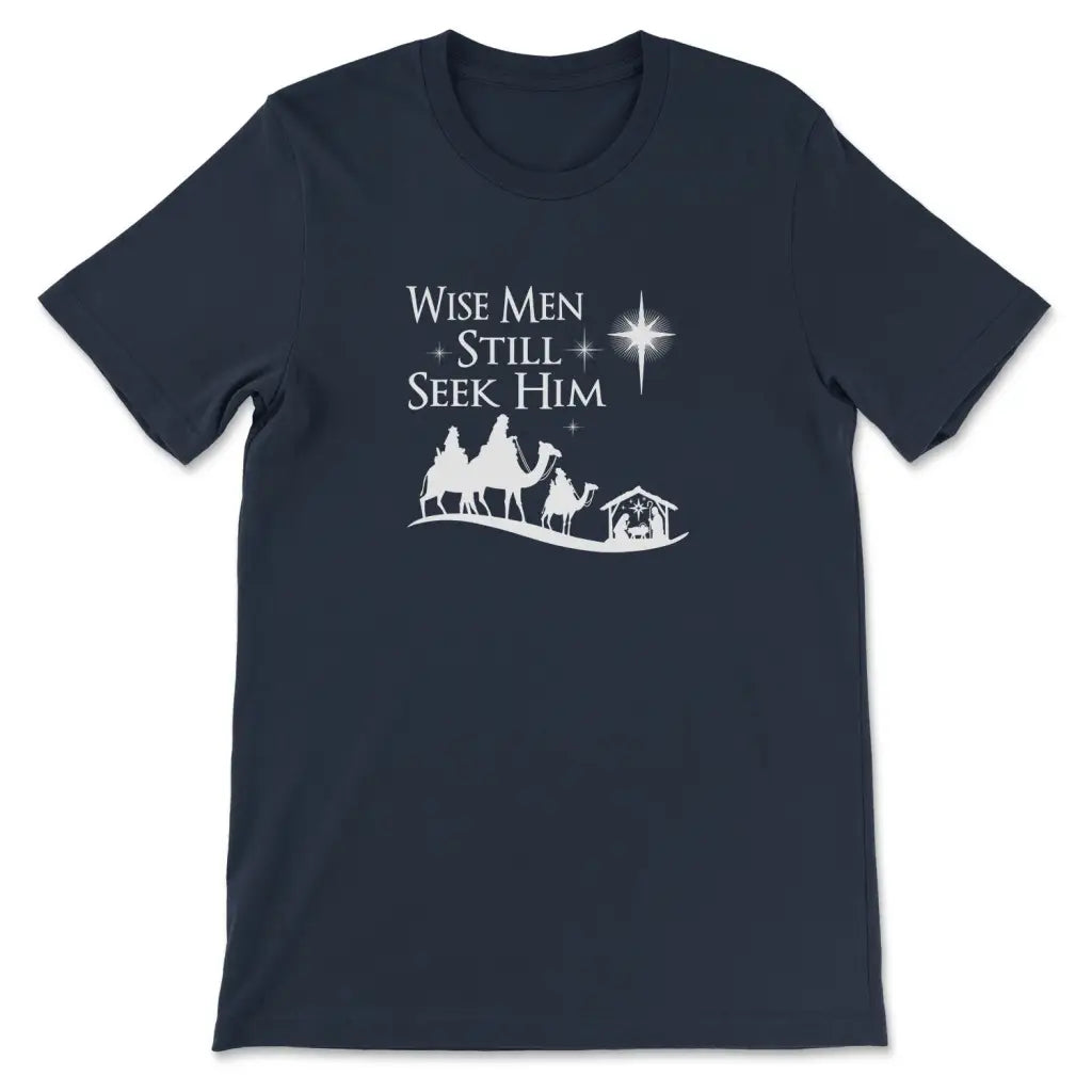 Wise men still seek Him Christmas t-shirt Navy / S