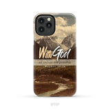 With God all things are possible Matthew 19:26 Bible verse phone case iPhone 11 Pro / Tough Case