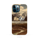 With God all things are possible Matthew 19:26 Bible verse phone case iPhone 12 Pro Max / Tough Case