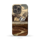 With God all things are possible Matthew 19:26 Bible verse phone case iPhone 14 Pro Max / Tough Case