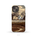 With God all things are possible Matthew 19:26 Bible verse phone case iPhone 14 / Tough Case