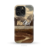 With God all things are possible Matthew 19:26 Bible verse phone case iPhone 15 Pro Max / Tough Case