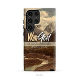 With God all things are possible Matthew 19:26 Bible verse phone case Samsung Galaxy S24 Ultra / Tough Case