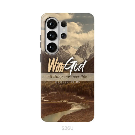 With God All Things Are Possible Matthew 19:26 Phone Case Samsung Galaxy S26 Ultra / Tough Case