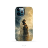 Woman Held by Jesus in the Storm Christian Phone Case iPhone 12 Pro / Tough Case