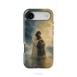 Woman Held by Jesus in the Storm Christian Phone Case iPhone 17 Air / Tough Case