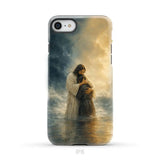 Woman Held by Jesus in the Storm Christian Phone Case iPhone 8 / Tough Case
