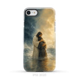 Woman Held by Jesus in the Storm Christian Phone Case iPhone SE 2020 / Tough Case