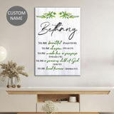 Inspirational Scripture wall art with a personalized touch, celebrating beauty, purpose, and God's choice for your life.