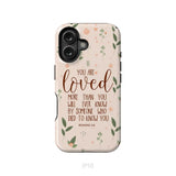 You are loved Romans 5:8 Bible verse phone case iPhone 16 / Tough Case