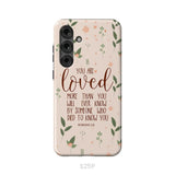 You are loved Romans 5:8 Bible verse phone case Samsung Galaxy S25 Plus / Tough Case