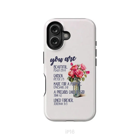 You Are Who God Says You Are Bible Verses Phone Case iPhone 16 / Tough Case