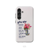 You Are Who God Says You Are Bible Verses Phone Case Samsung Galaxy S25 / Tough Case