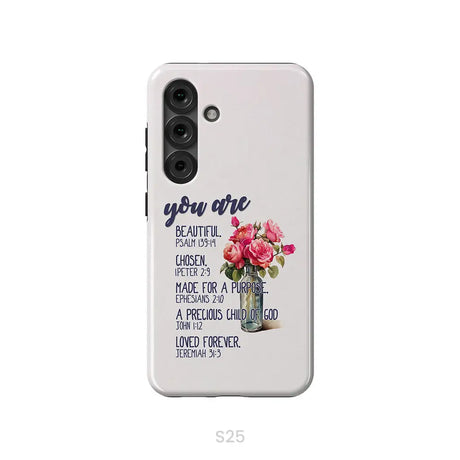 You Are Who God Says You Are Bible Verses Phone Case Samsung Galaxy S25 / Tough Case