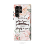 You keep Him in perfect peace Isaiah 26:3 Bible verse phone case Samsung Galaxy S10 Plus