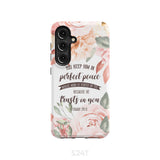 You keep Him in perfect peace Isaiah 26:3 Bible verse phone case Samsung Galaxy S20