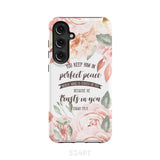 You keep Him in perfect peace Isaiah 26:3 Bible verse phone case Samsung Galaxy S20 Plus