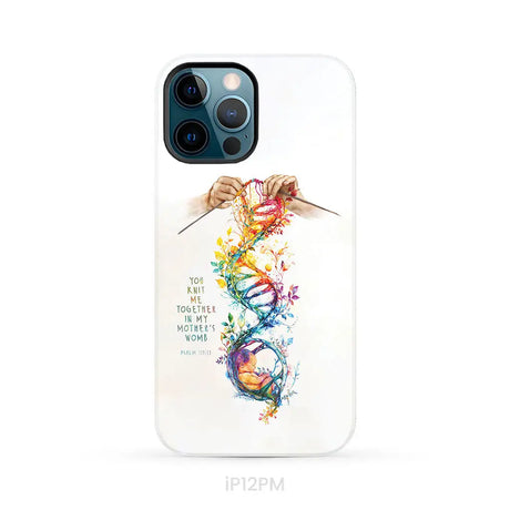 You Knit Me Together In My Mother’s Womb Psalm 139:13 Phone Case iPhone 12 Pro Max / Tough Case