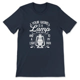 Your Word is a Lamp to My Feet Psalm 119:105 T-shirt Navy / S
