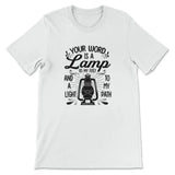 Your Word is a Lamp to My Feet Psalm 119:105 T-shirt White / S