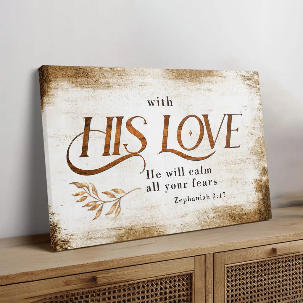 Christian wall art reminding believers of God’s comforting and protective love.