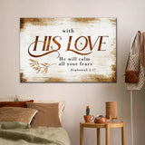 Faith-based wall decor symbolizing God’s presence calming every fear.