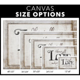 Rustic farmhouse Christian wall art: 1 Peter 4:8 "Above All Love Each Other Deeply," inspirational decor / canvas size options.