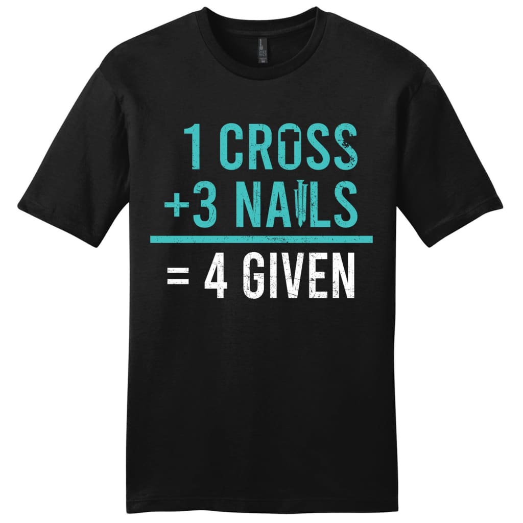 Christian Easter shirts, 3 nails 1 cross 4 given mens t-shirt Black / S