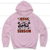 Jesus is the reason for the season hoodie Christian Christmas hoodies Light Pink / S