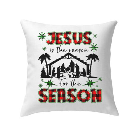 Jesus is the reason for the season pillow Christian Christmas pillows