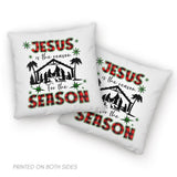 Jesus is the reason for the season pillow Christian Christmas pillows