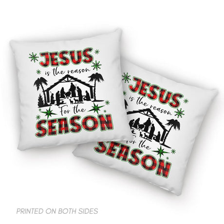 Jesus is the reason for the season pillow Christian Christmas pillows
