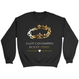 A lot can happen in 3 days Crown of thorns Christian sweatshirt Black / S