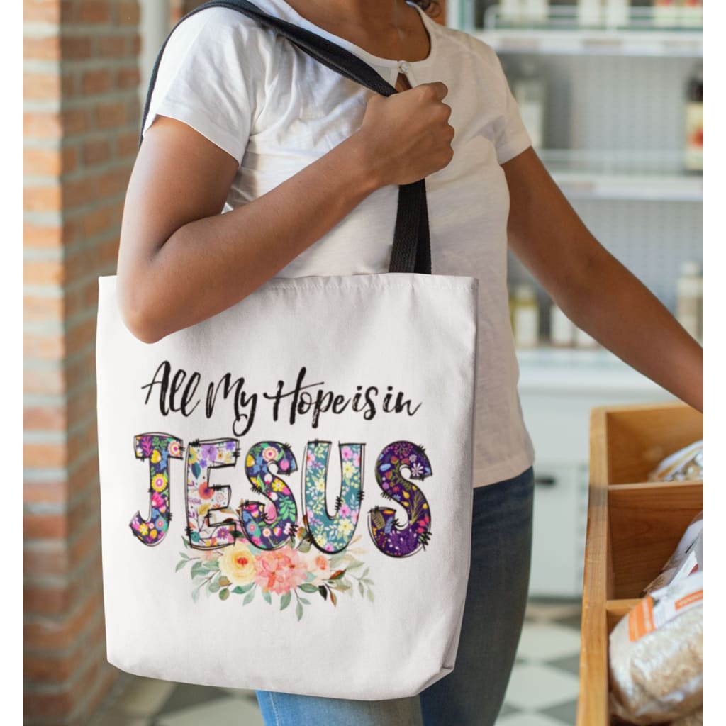 JESUS CHRIST - White Tote Bag - Frankly Wearing