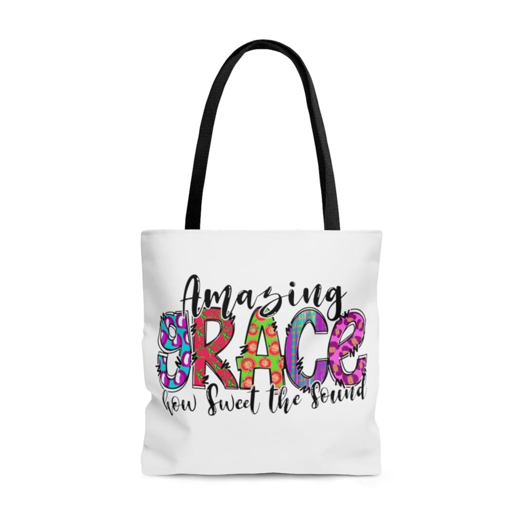 Amazing grace how sweet the sound tote bag Christian tote bags 13 x 13