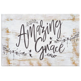Religious wall art canvas with "Amazing Grace," perfect for faith-filled home decor.